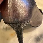 Guess Heels Metallic Champagne Color & Black Animal Print On Heel & Buck… Photo 9