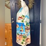 London Times Multicolor Beach Scene Linen Blend Dress NWT size 10 Photo 3