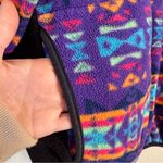 Vintage REI Blue Aztec Fleece Quarter Zip Pullover Sweater Womens S 90s Fall Photo 6