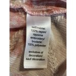 Maurice's Mauve/White Tie Dye Short Sleeve Elastic Hem Scoop/Tie Neck Size 0 Photo 5