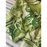 Chico's Green Tropical 100% Linen Jacket Top Wooden Buttons Size 1 14/16 Photo 10