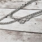 Vintage Necklace Stunning Silver Tone Long Layered Necklace with Infinity Symbol Photo 1