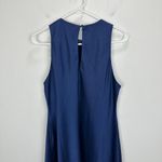 Madewell  Sleeveless Midi Dress Satin Slip Blue Minimalist Flowy Classic US 8 NWT Photo 10