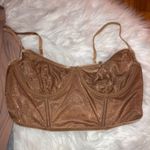 SKIMS NWT size large sheer chai golden balconette corset crop top bustier Photo 0