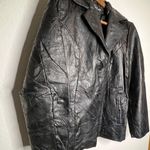 Vintage Milan Black Leather‎ Jacket Size XL Photo 3