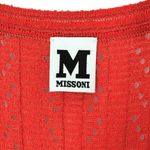 M MISSONI Burnt Orange Crochet Knit Short Sleeve Sweater Dress Size Small Photo 3