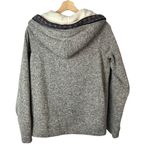 American Eagle AEO Gray Full Zip Aztec Trim Sherpa Lined Zip Jacket M Photo 1