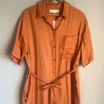 Anthropologie NEW  Corey Lynn Calter Utility linen blend Jumpsuit large Photo 3