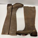 Seychelles  Womens Distressed Taupe Genuine Leather Riding Boots Low Heel Size 6 Photo 3