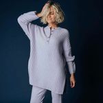Free People Lavender Light Purple Around The Clock Soft Knit Pullover Sweater Photo 1