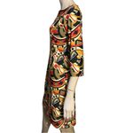 Jude Connally Women’s Size S Orange Red Geo Abstract Print Sheath Dress Photo 3