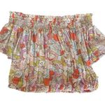 Free People  multi-colored over the shoulder top Photo 0