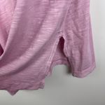 Pilcro NWT Anthropologie Slub Cotton Tee Medium Pink Soft Stretch Staple Relaxed Photo 1