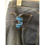 Be Girl Women's Plus Size 16 Blue Capri Jean Shorts Pockets Destroyed Distressed Photo 15