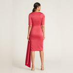 Theia Felicity Draped Cocktail Dress Size 4 Red Photo 2