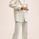 Mango  Holborn Floral 100% Linen Oversized Single Breasted Blazer Jacket Large Photo 3