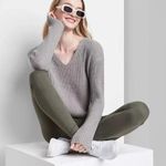 Wild Fable Rib Knit V-Neck Pullover Sweater Photo 0