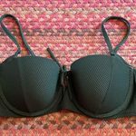 Shade & Shore DARK GREEN BALCONNETTE UNDERWIRE SWIM TOP Photo 0