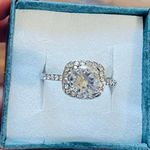Diamond CZ Silver Ring Size 7 NEW Photo 1