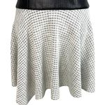 Tibi Whitby Faux Leather Panel Fit & Flare Dress 2 Stretch Tweed Monochrome Photo 4