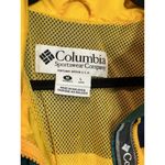 Columbia Vintage  Jacket Tech Series Women’s Medium Yellow Hidden Hood Zip Snap Photo 3