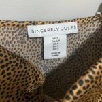 Sincerely Jules Silky Spaghetti Strap Animal Print Bodysuit Size Small Tan Photo 3