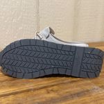 Naked feet Polo Light Gray Suede Perforated Mule Loafer Platform Shoes 8M Size 8 Photo 6