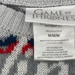 2/$30 Game of Thrones Winter Is Here Fair Isle Wolf Long Sleeve Sweater Top Gray Size M Photo 9