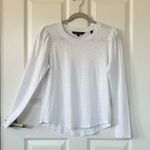 Veronica Beard  Mason Baseball Long Sleeve Pima Cotton Slub Jersey T-Shirt Photo 4