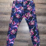Athletic Works  Leggings Floral Abstract Blue Hot Pink Women’s Size Large Photo 5