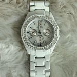 Guess  White Waterpro Chronograph-Style Watch with Rhinestone Bezel Photo 2