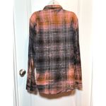 Oversized Bleached Plaid Flannel Shirt Women's Medium Grunge Hipster Pink Photo 2