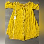 Naïf Mustard Yellow Half‎ Bell Sleeve Button Down Mini Dress Size M Size M Photo 7