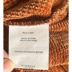 Lily White Women’s Long Sleeve Burnt Orange Ribbed V Neck Tie Closure Wrap Sweater Size Med Photo 4
