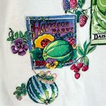 Jerzees Rare Vintage  Gardening Graphic Puffy Glitter T-Shirt LARGE Photo 1