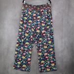 secret treasures  Blue Floral Wide Leg Boho Pull On Trousers Pant XL Extra Large Photo 1