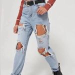 BDG Women's Size 27 Light Washed Distressed High Rise Mom Jeans Photo 0