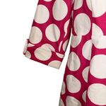 3 SISTERS Bubblegum Pink W/White Polka‎ Dot 3/4" Sleeve Button Jacket EUC Size S Photo 4