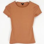 EXPRESS  Body Contour Short Sleeve Top XS Tan Photo 0