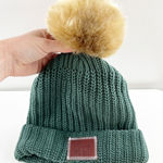 Love Your Melon  Cotton Pom Pom Beanie Hat Green Photo 0
