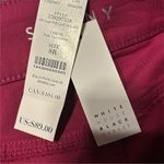 White House | Black Market Women's Pink Velvet Skinny Ankle Pants Size 8 Photo 12