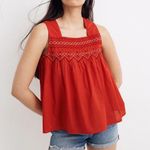 Madewell Embroidered Smocked Tank Top Photo 0