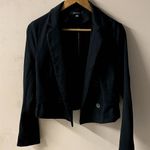 Forever 21 Black & Tan Elbow Patch Blazer Size M GUC Photo 2