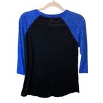 L&B  Black & Blue Burnout Baseball Tee with Indian Headdress in Bling Photo 2