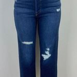 Levi's Women's Ribcage Straight Leg Ankle Jeans Denim Dark Wash Distressed 27 Photo 0