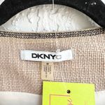 DKNY midi coat long blazer duster lightweight beige tan size medium women Photo 7