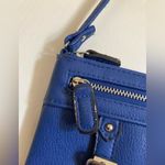 Nicole Miller Blue Silver Buckle Wristlet Bag Photo 2