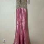 La Femme by GiGi 24562 light pink satin beaded mermaid gown NEW 0 Photo 0