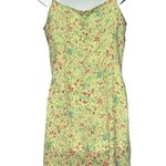 Old Navy Vintage Ditsy Floral Slip Dress Lime Green Spaghetti Straps 90’s Y2K Photo 1