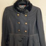 Marc by Marc Jacobs  M Black with Gold Buttons Military Peacoat Coat Photo 3